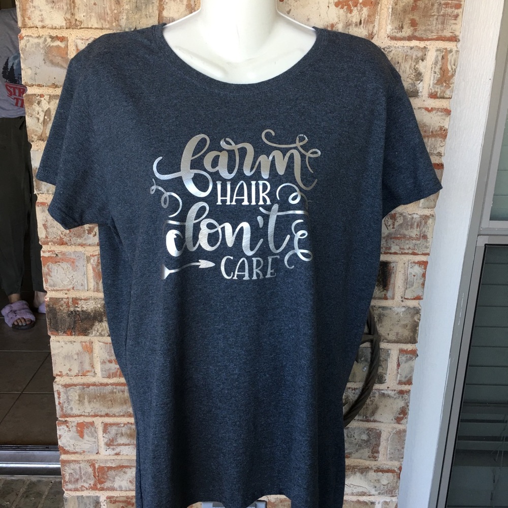 Top Graphictshirt 100%cotton XL Grey Hand Made new